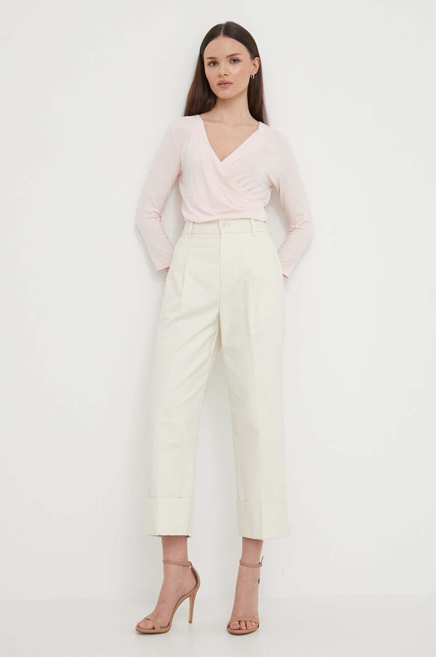 Лонгслів Lauren Ralph Lauren колір рожевий 200824366