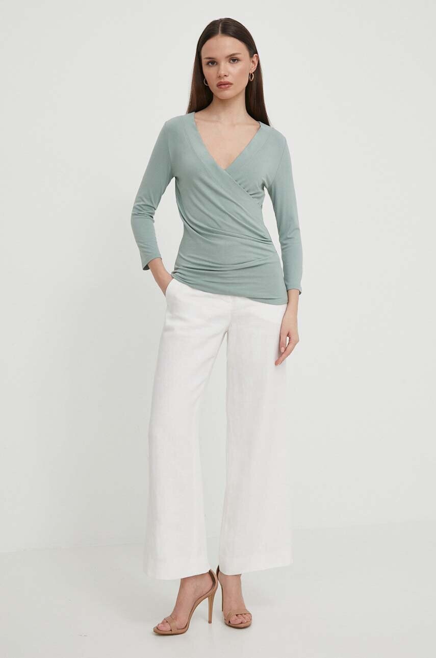 Лонгслів Lauren Ralph Lauren колір зелений 200824366