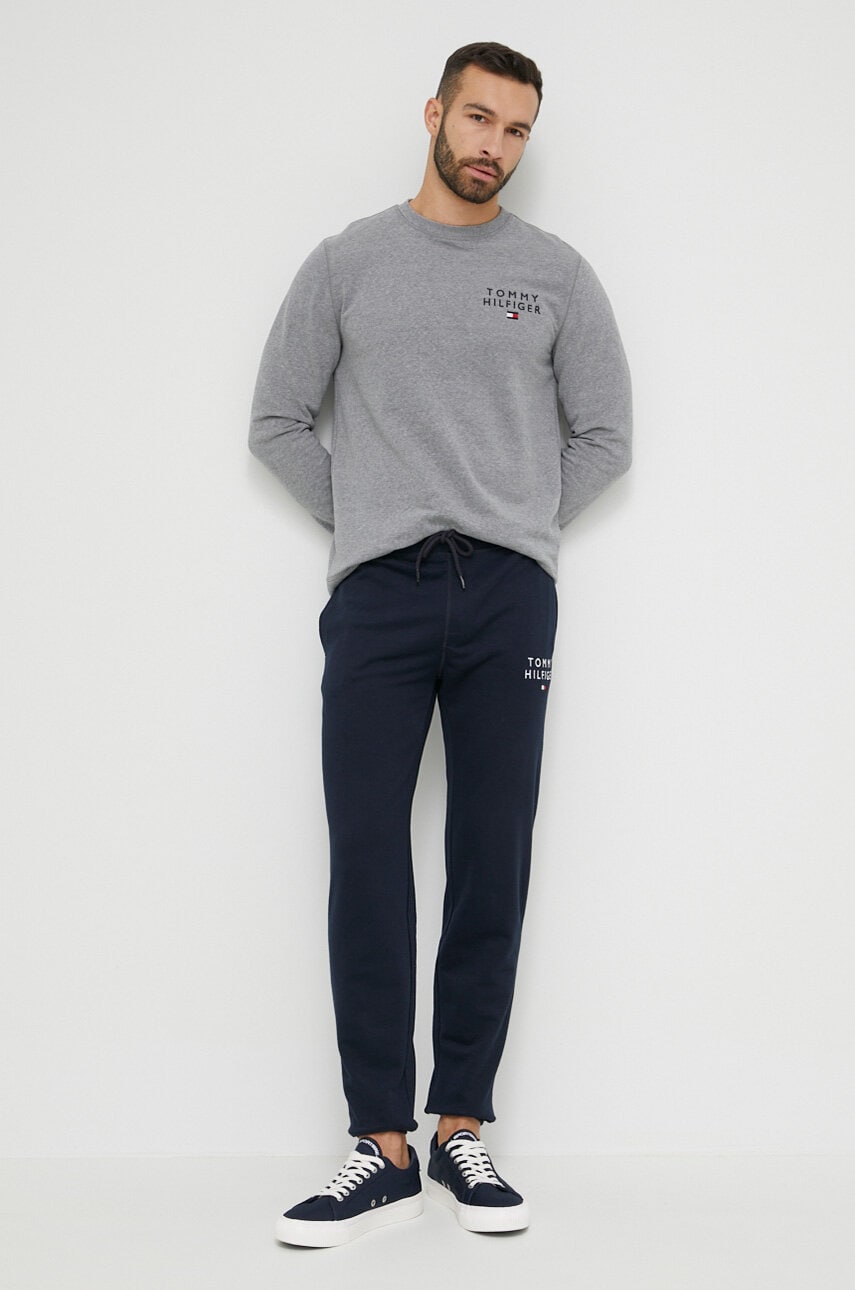 Кофта лаунж Tommy Hilfiger колір сірий візерунок