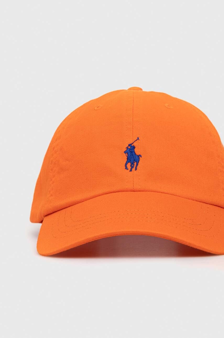 Бавовняна бейсболка Polo Ralph Lauren колір помаранчевий однотонна 211912843