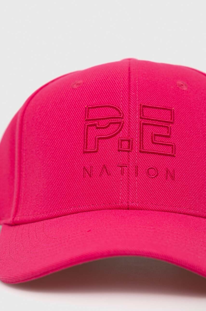 Кепка P.E Nation колір рожевий з аплікацією
