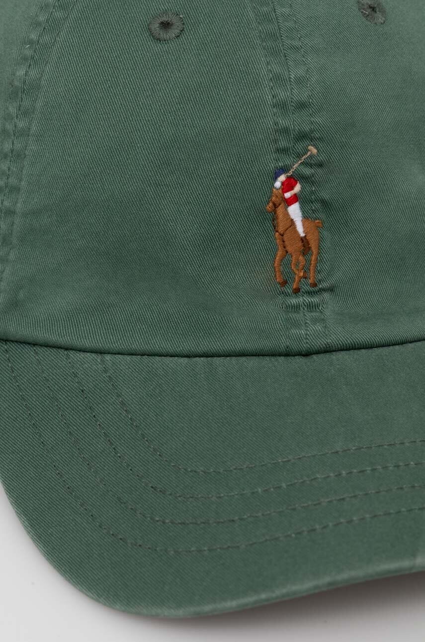 Кепка Polo Ralph Lauren колір зелений однотонна