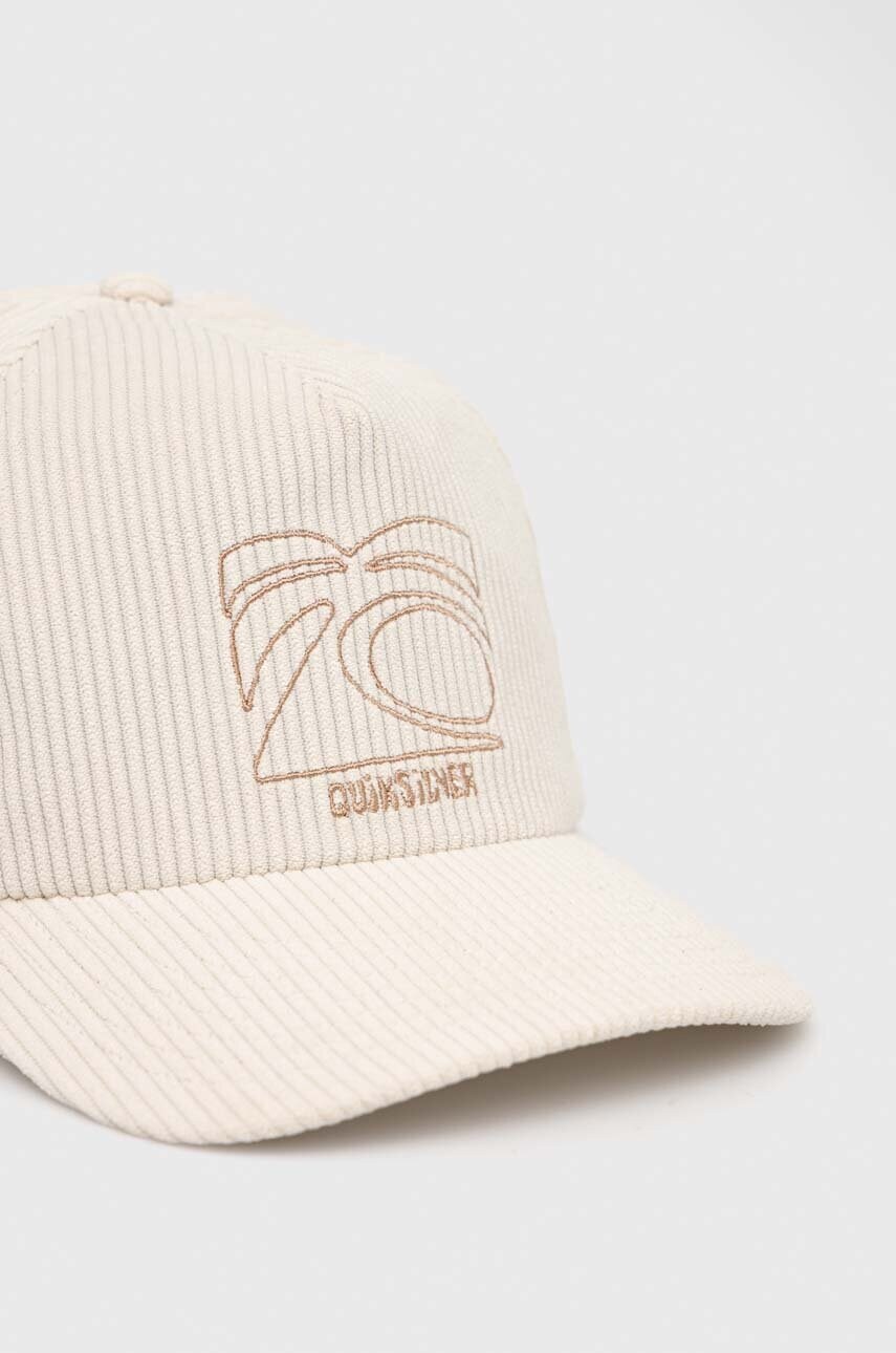 Кепка Quiksilver колір бежевий з аплікацією
