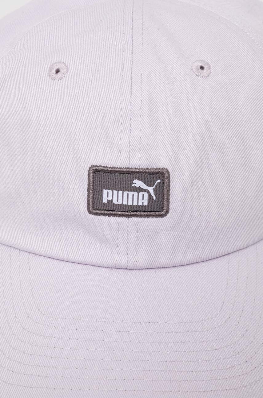 Бавовняна бейсболка Puma колір фіолетовий з аплікацією