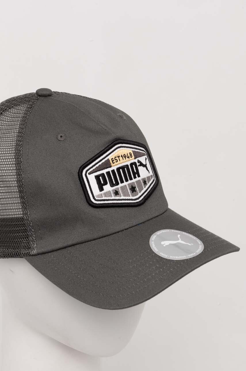 Кепка Puma колір чорний з аплікацією 24046