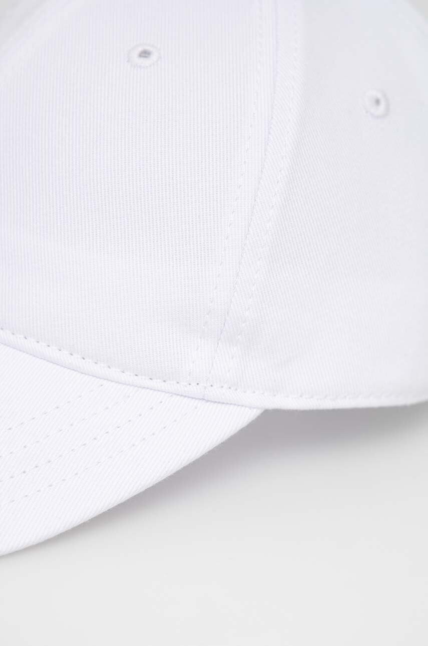 Бавовняна бейсболка Lacoste колір білий однотонна