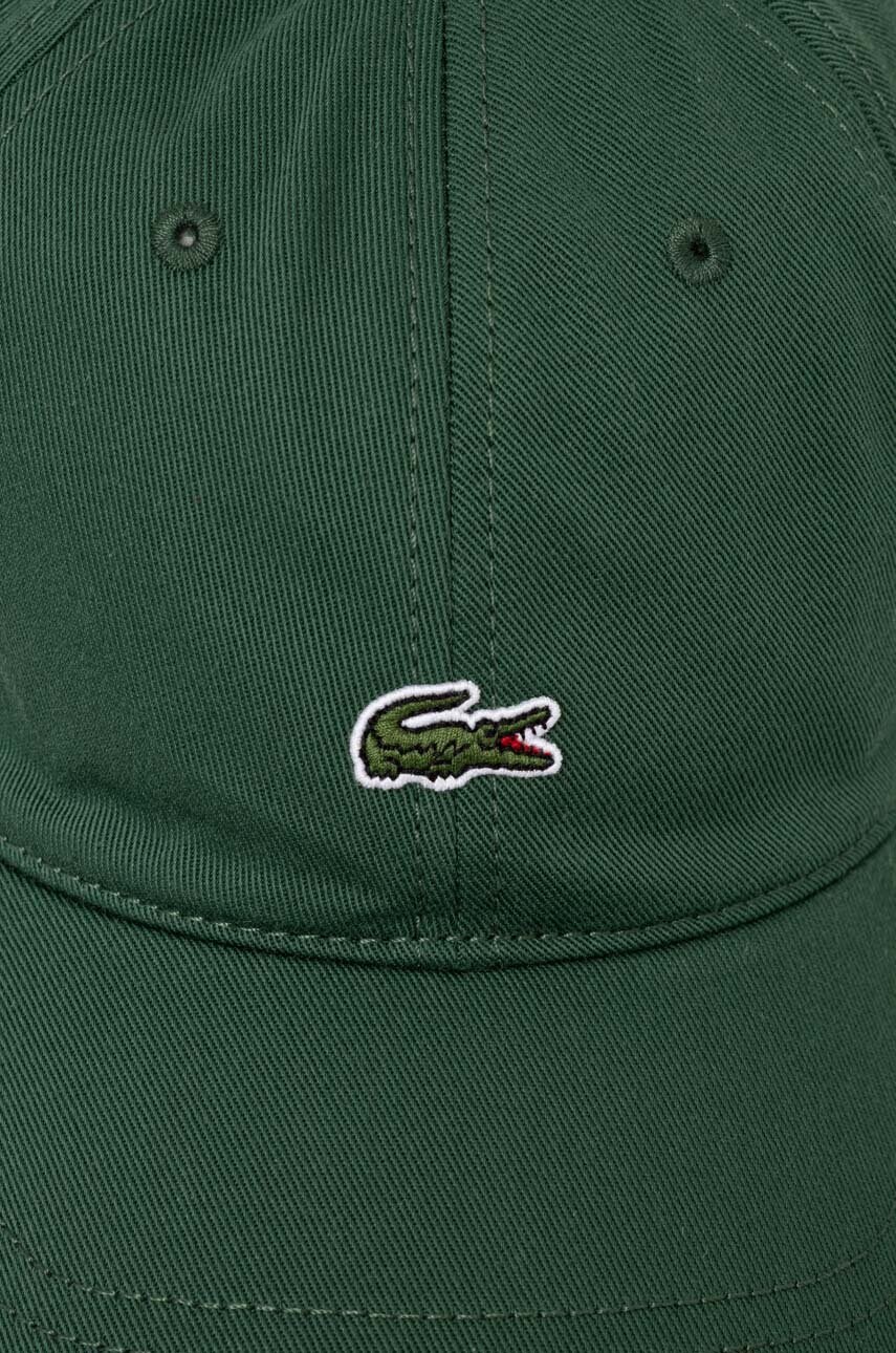 Бавовняна бейсболка Lacoste колір зелений з аплікацією RK0491-031