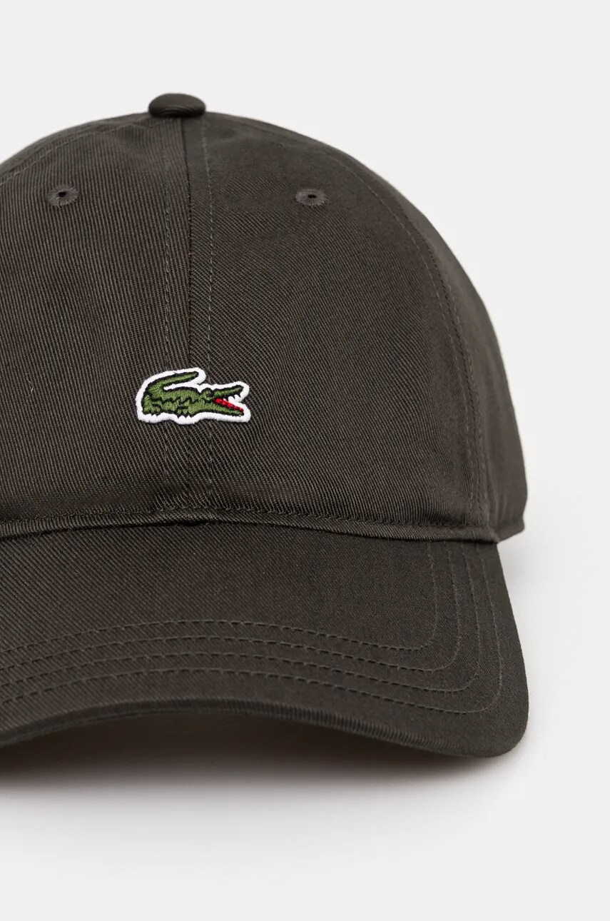 Бавовняна бейсболка Lacoste колір зелений з аплікацією