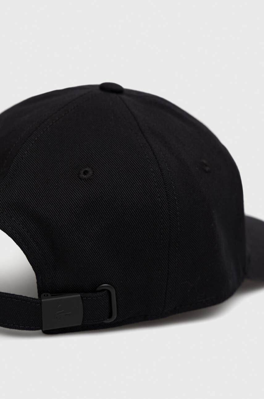 Бавовняна бейсболка Lacoste колір чорний з аплікацією RK0491-031