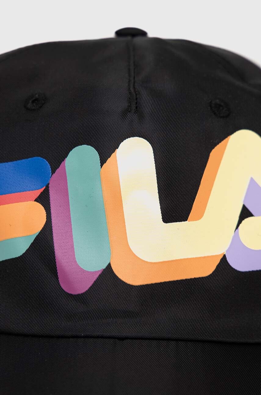 Кепка Fila колір чорний візерунок