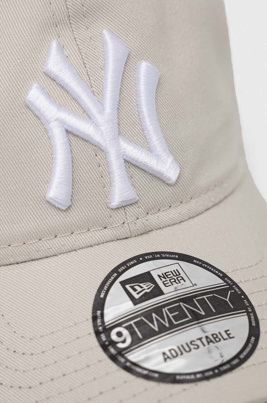 Бавовняна бейсболка New Era колір сірий візерунок NEW YORK YANKEES