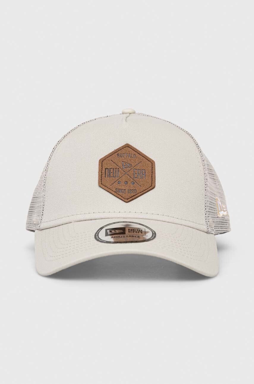 Кепка New Era колір бежевий з аплікацією