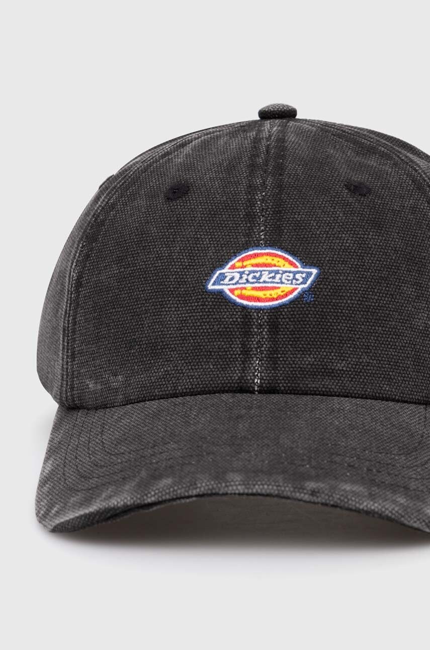 Бавовняна бейсболка Dickies колір чорний з аплікацією