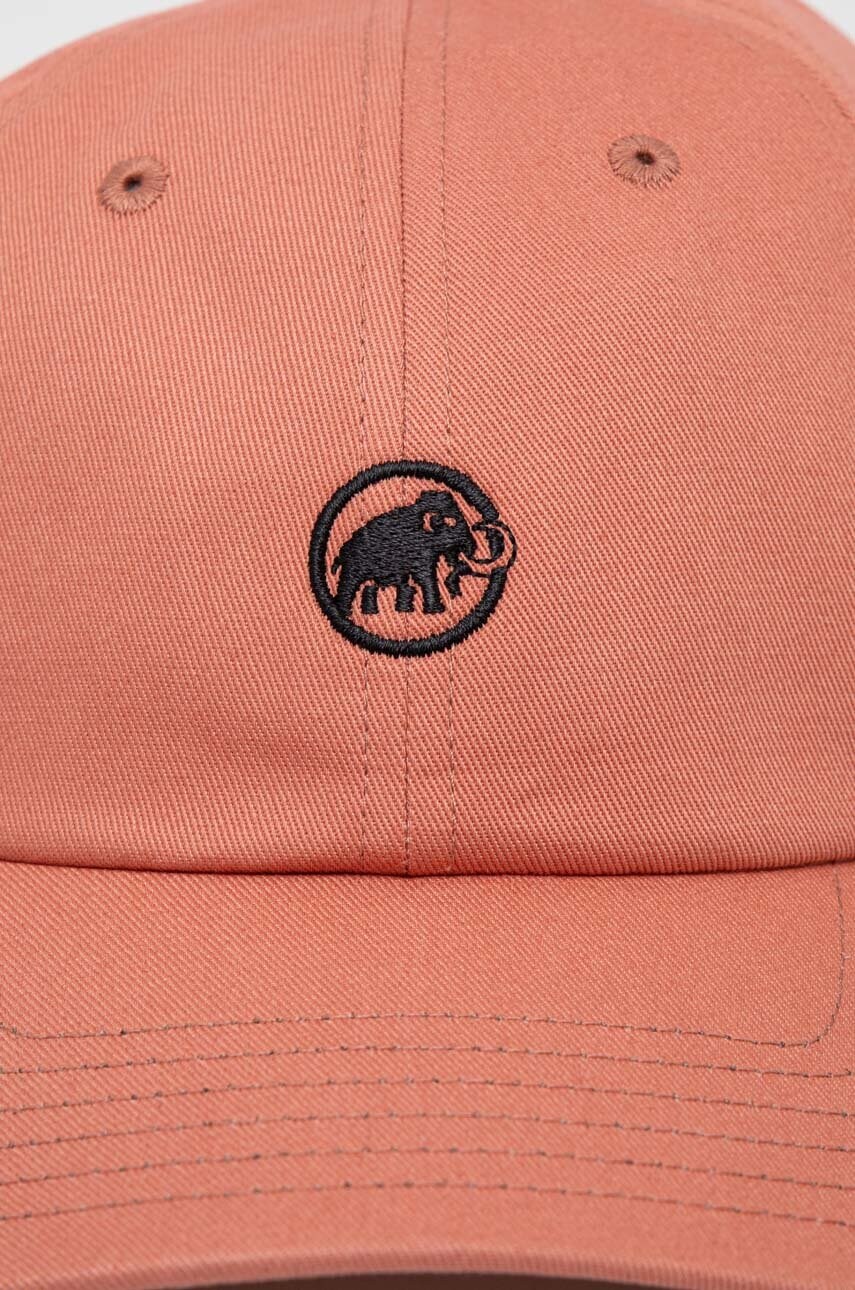Кепка Mammut колір червоний однотонна