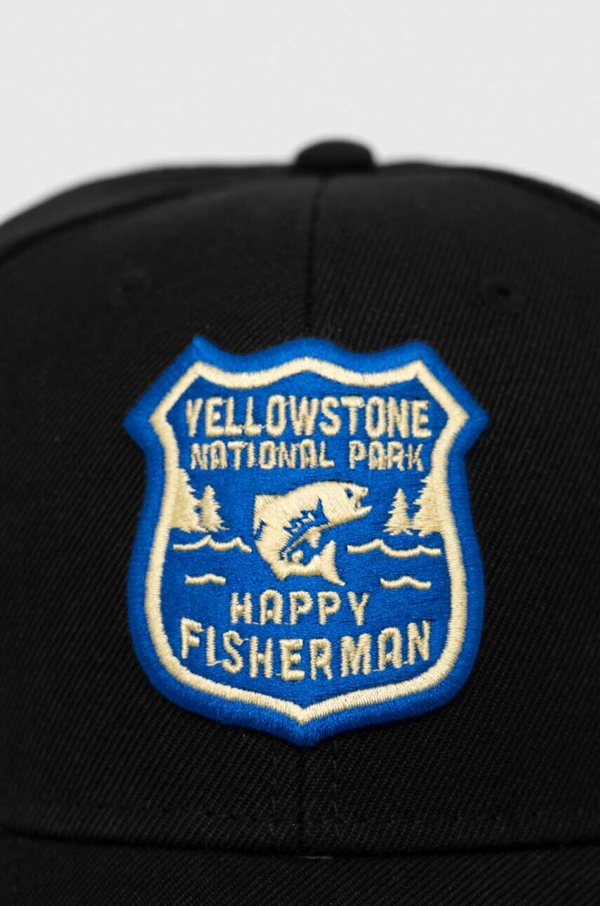 Кепка з домішкою вовни American Needle Yellowstone National Park колір чорний з аплікацією