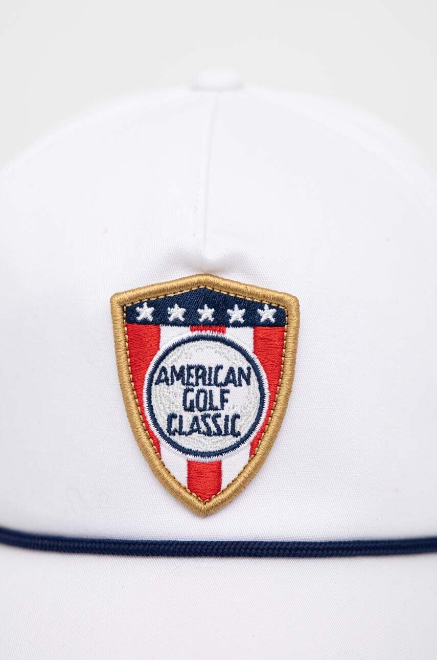 Бавовняна бейсболка American Needle American Golf Classic колір білий з аплікацією