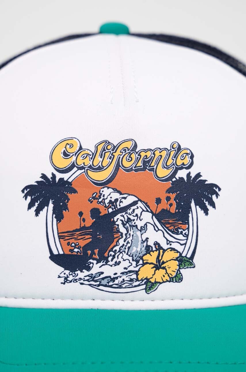 Кепка American Needle California колір білий з принтом