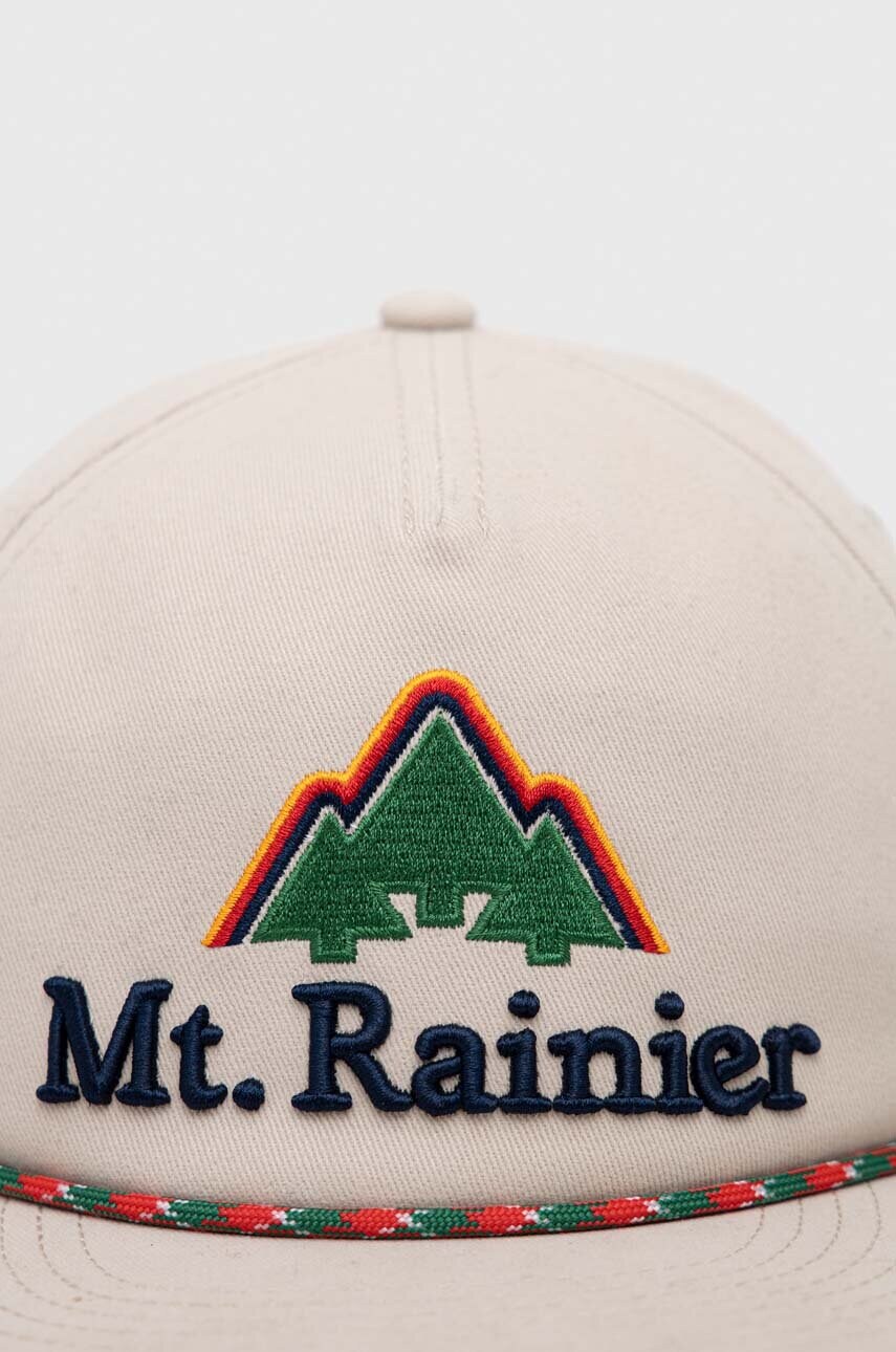 Бавовняна бейсболка American Needle Mount Rainier колір бежевий з аплікацією