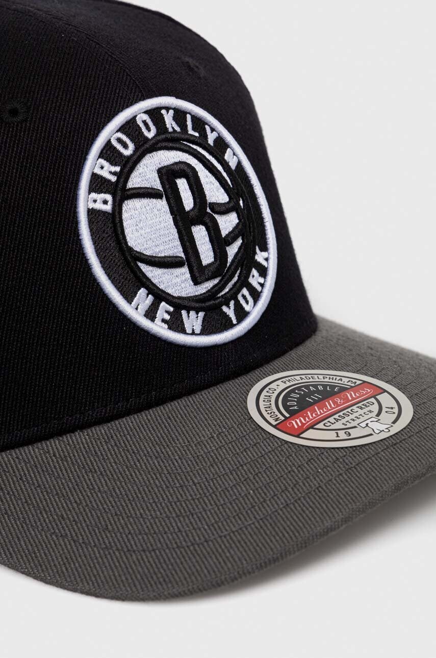 Кепка з домішкою вовни Mitchell&Ness Brooklyn Nets колір чорний з аплікацією