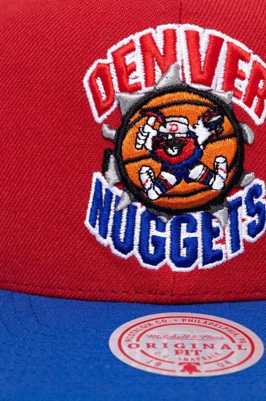 Купити Кепка Mitchell&Ness Denver Nuggets колір червоний візерунок – головне зображення