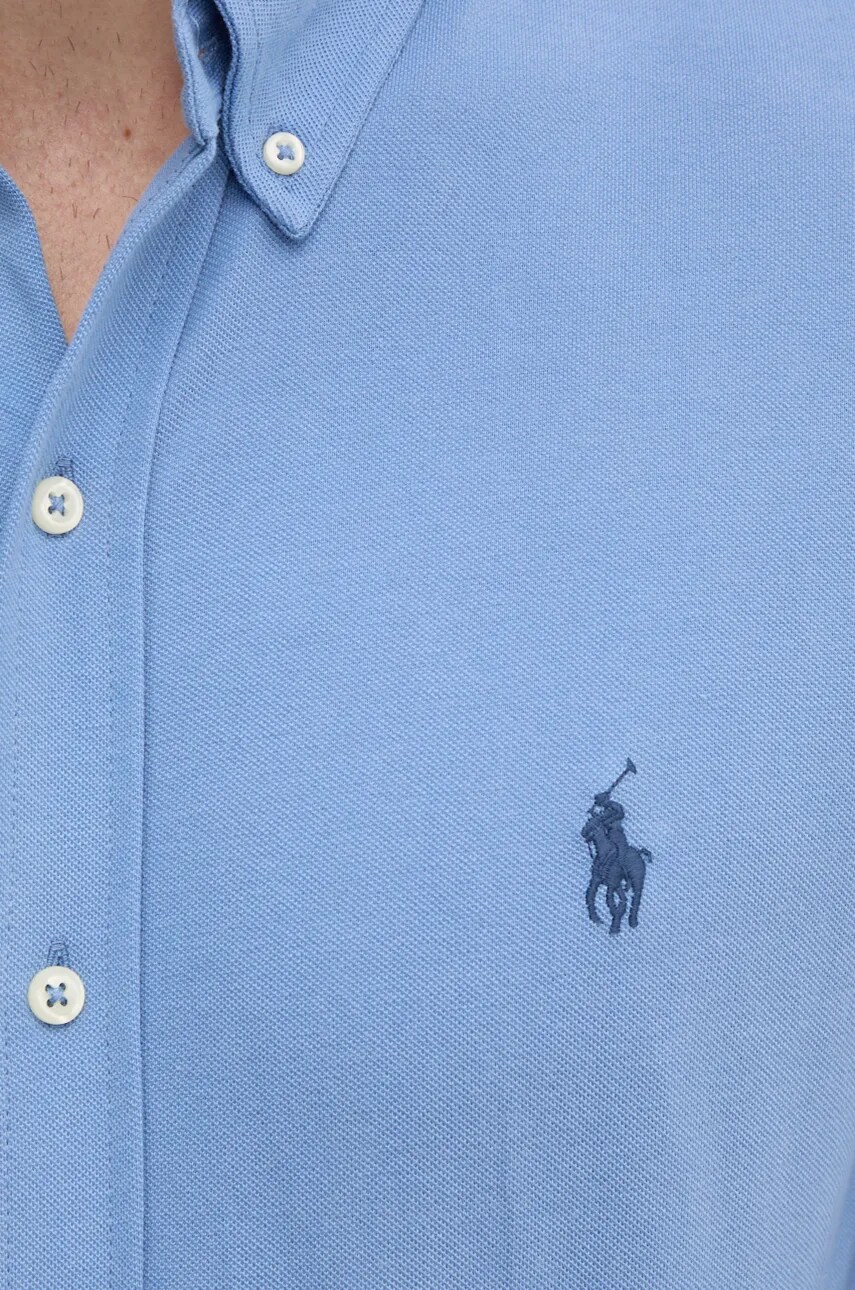 Бавовняна сорочка Polo Ralph Lauren чоловіча regular комір button-down 710654408