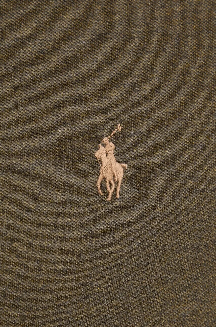 Бавовняна сорочка Polo Ralph Lauren чоловіча колір зелений regular комір button-down 710654408