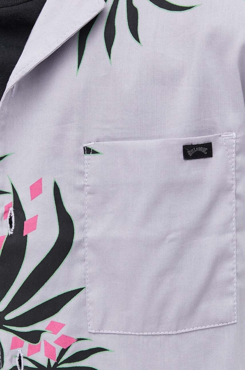 Бавовняна сорочка Billabong чоловіча колір фіолетовий regular