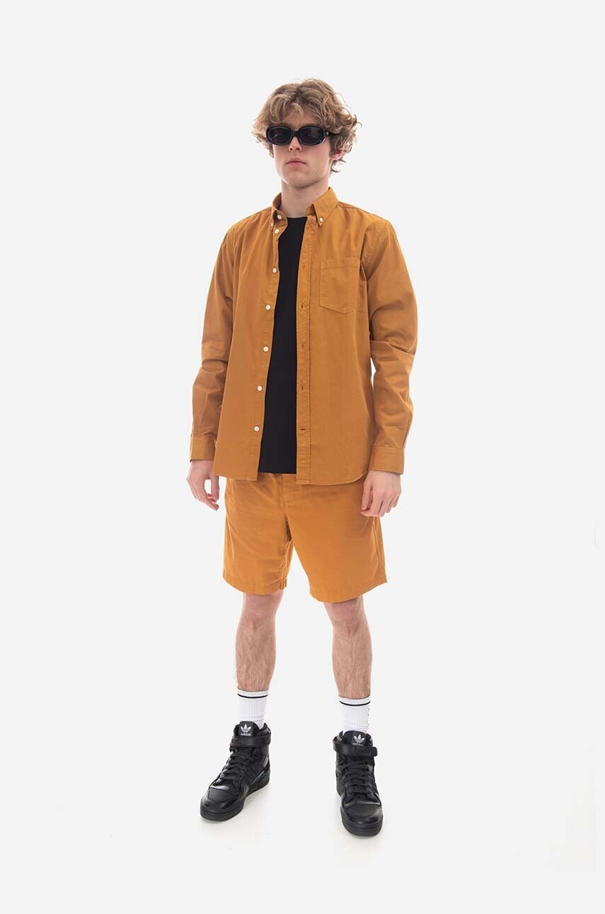 Бавовняна сорочка Norse Projects Anton Light Twill чоловіча колір помаранчевий regular комір button-down N40.0790.8127-8127