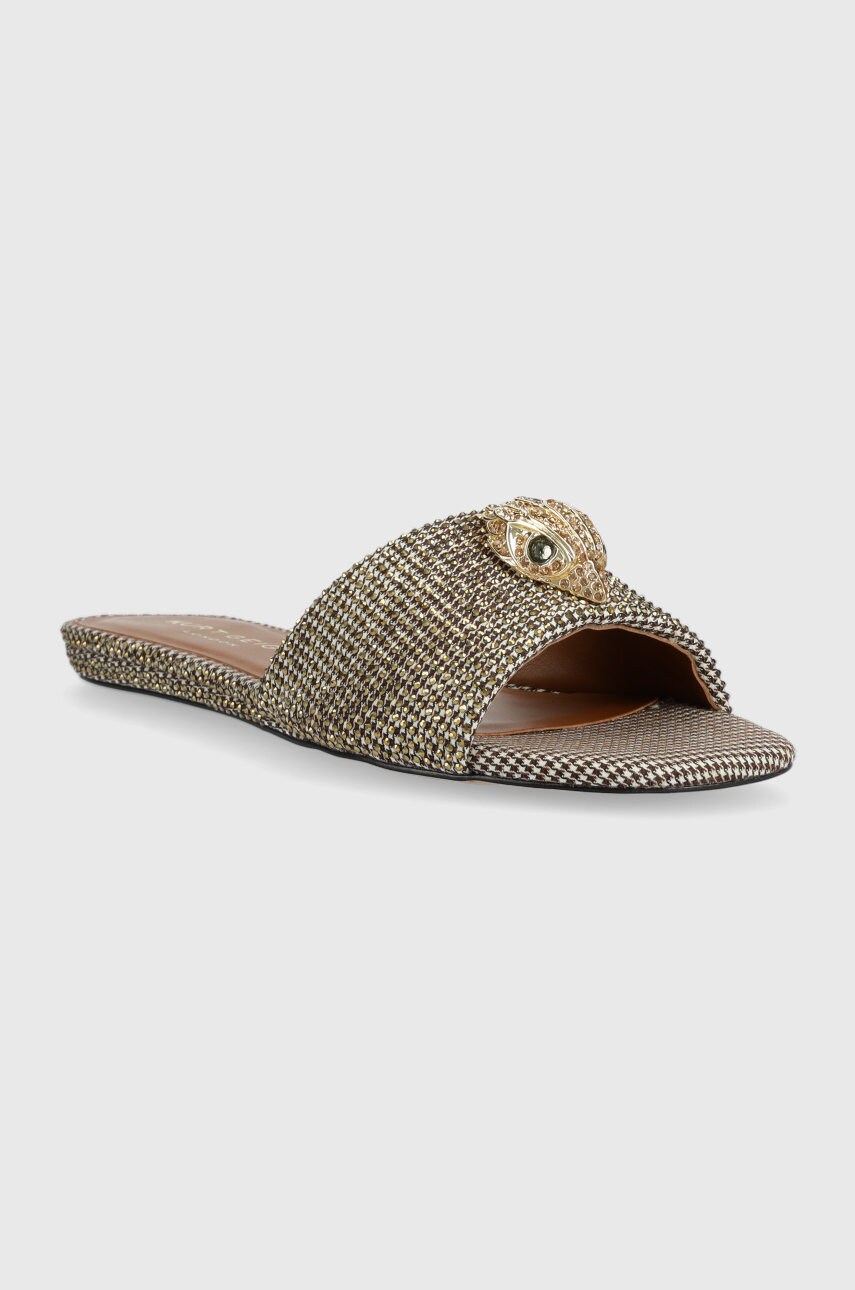 Шльопанці Kurt Geiger London Kensington жіночі колір золотий