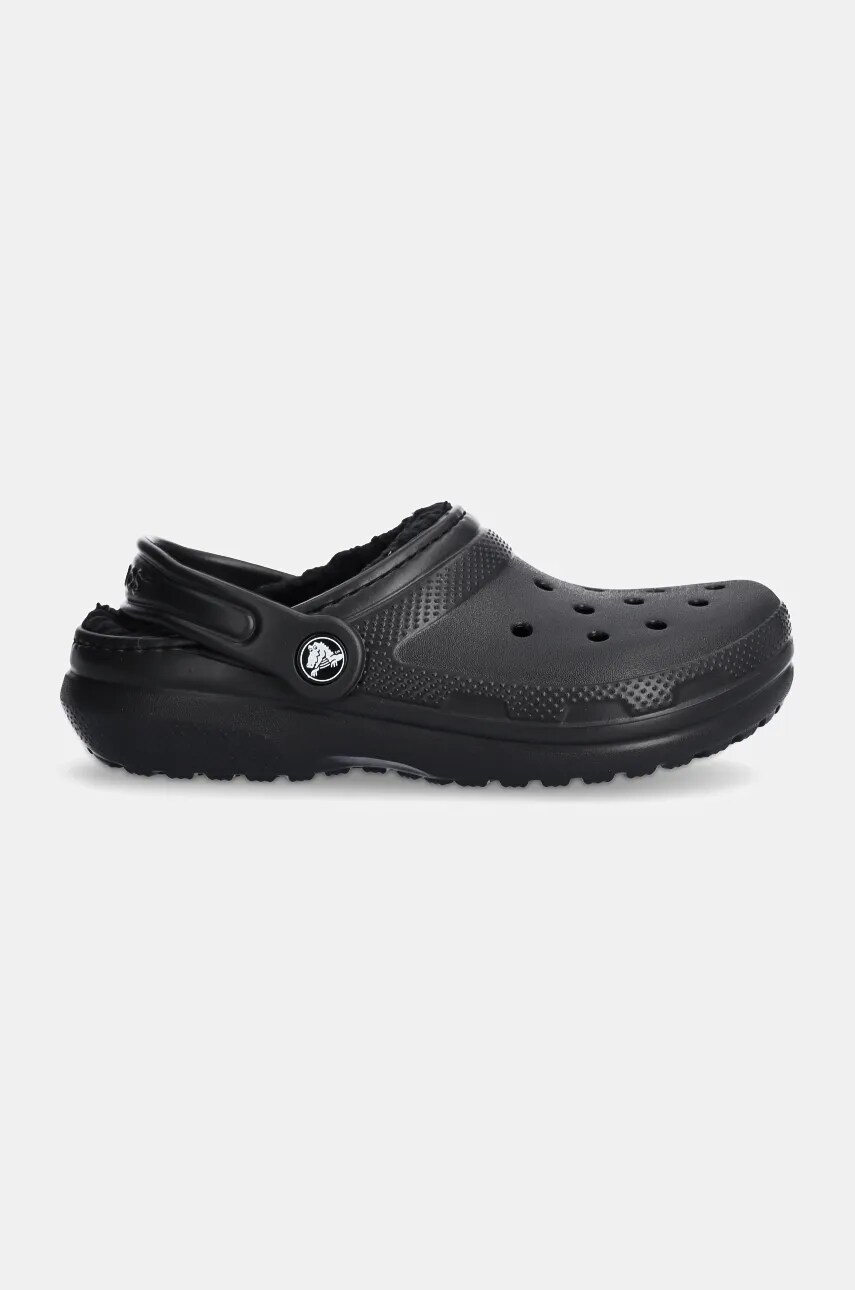 Дитячі шльопанці Crocs Lined 207010 колір чорний