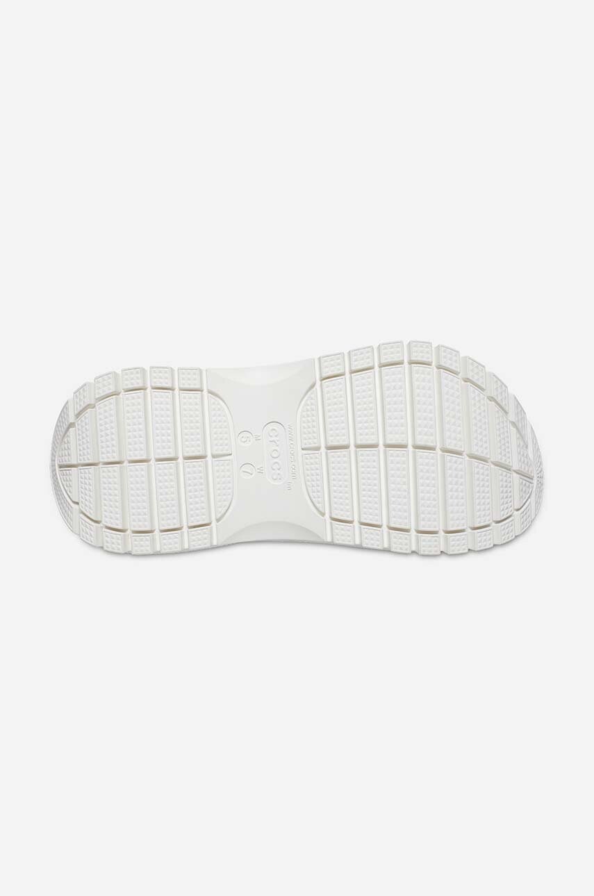 Шльопанці Crocs Classic Mega Crush Clog жіночі колір білий на платформі 207988.WHITE-WHITE