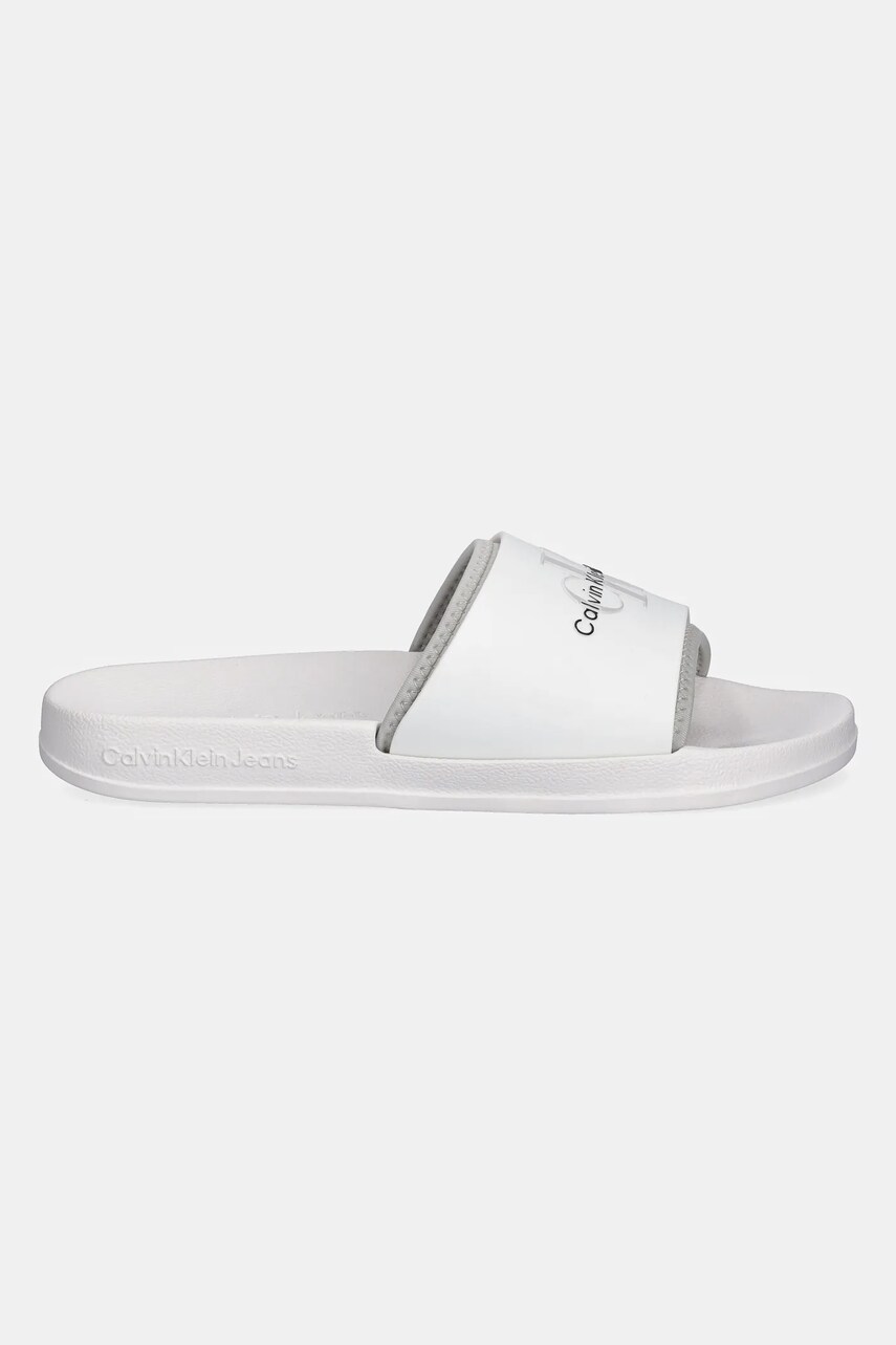 Шльопанці Calvin Klein Jeans SLIDE MONOGRAM TPU чоловічі колір білий