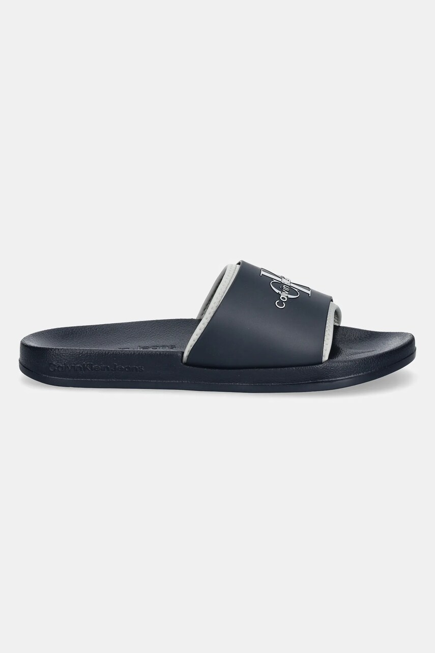 Шльопанці Calvin Klein Jeans SLIDE MONOGRAM TPU чоловічі колір синій