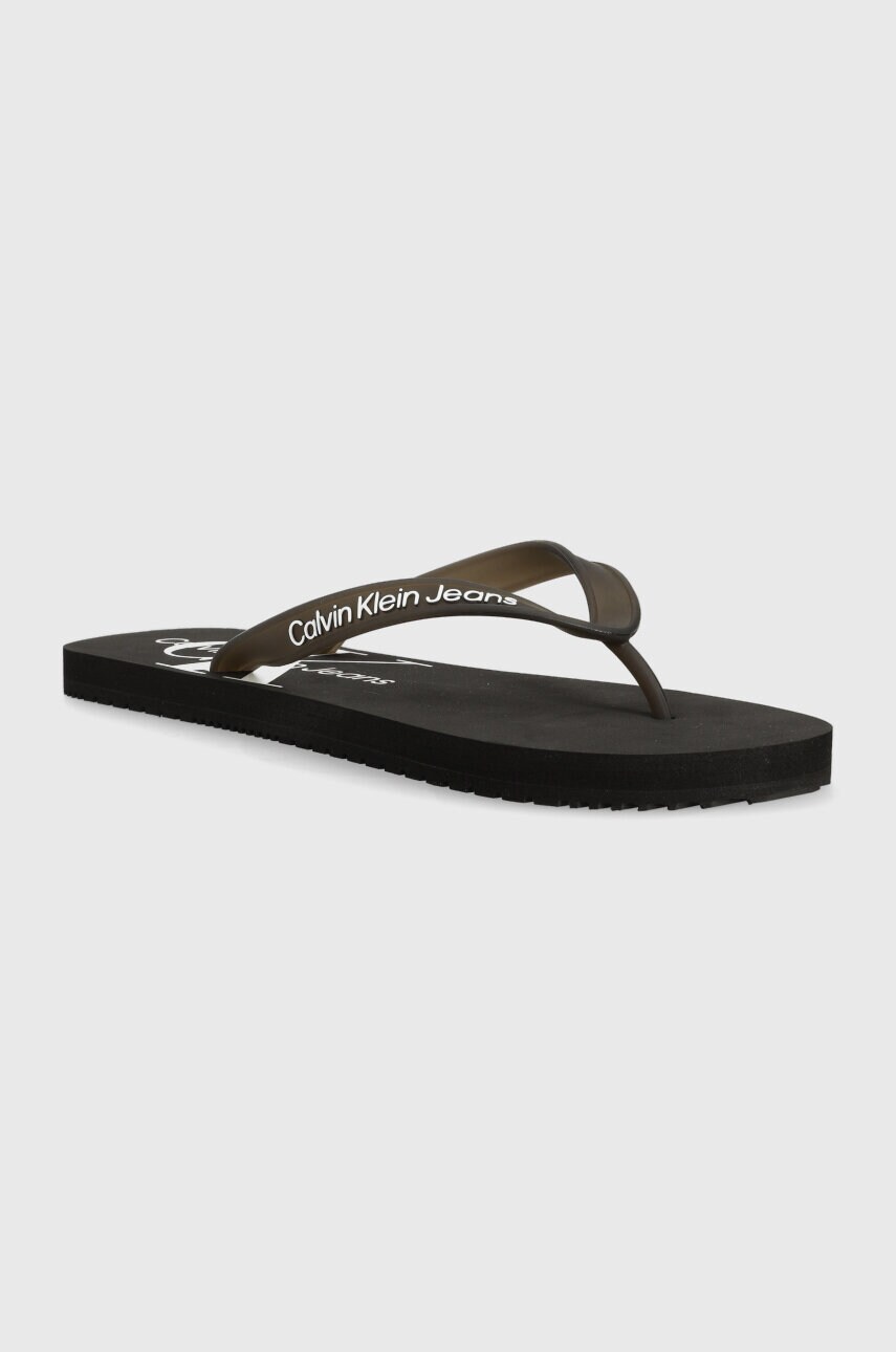 В'єтнамки Calvin Klein Jeans BEACH SANDAL MONOGRAM TPU чоловічі колір помаранчевий