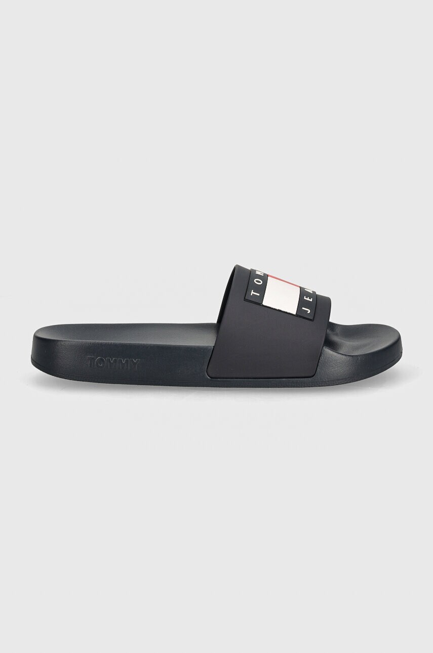 Шльопанці Tommy Jeans POOL SLIDE ESS чоловічі колір синій EM0EM01191
