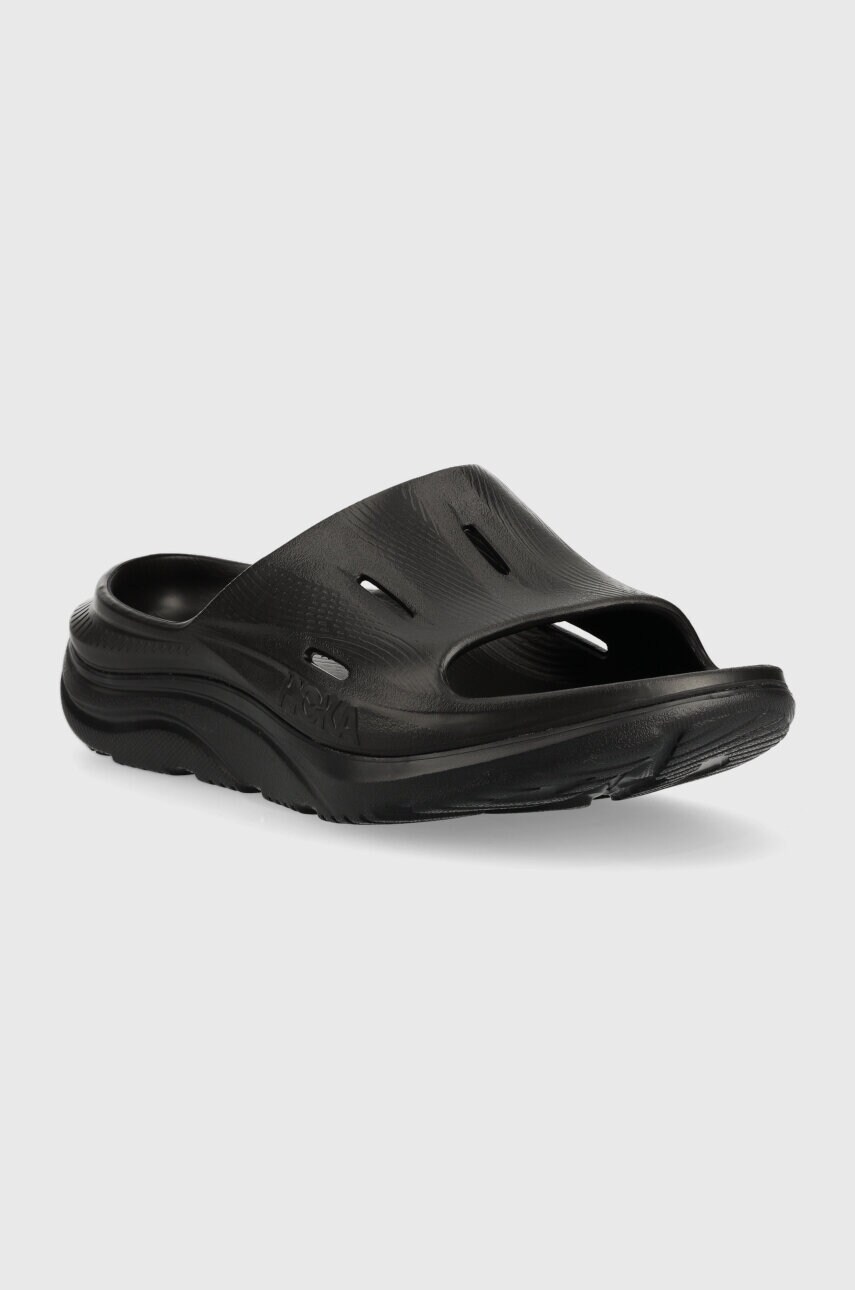 Шльопанці Hoka ORA Recovery Slide 3 чоловічі колір чорний 1135061-CSAA