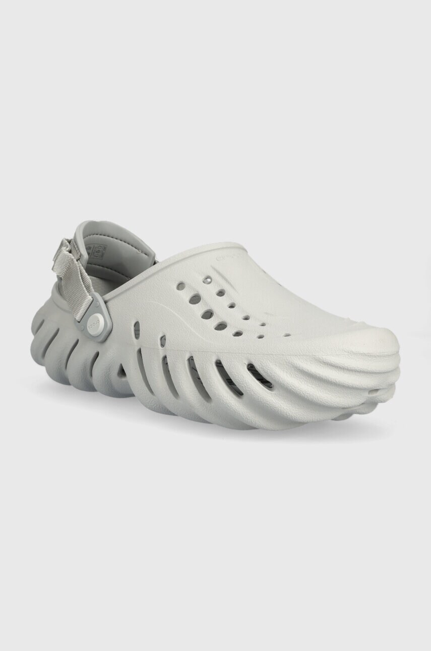 Шльопанці Crocs Echo Clog колір сірий 207937 207937.1FT-1FT