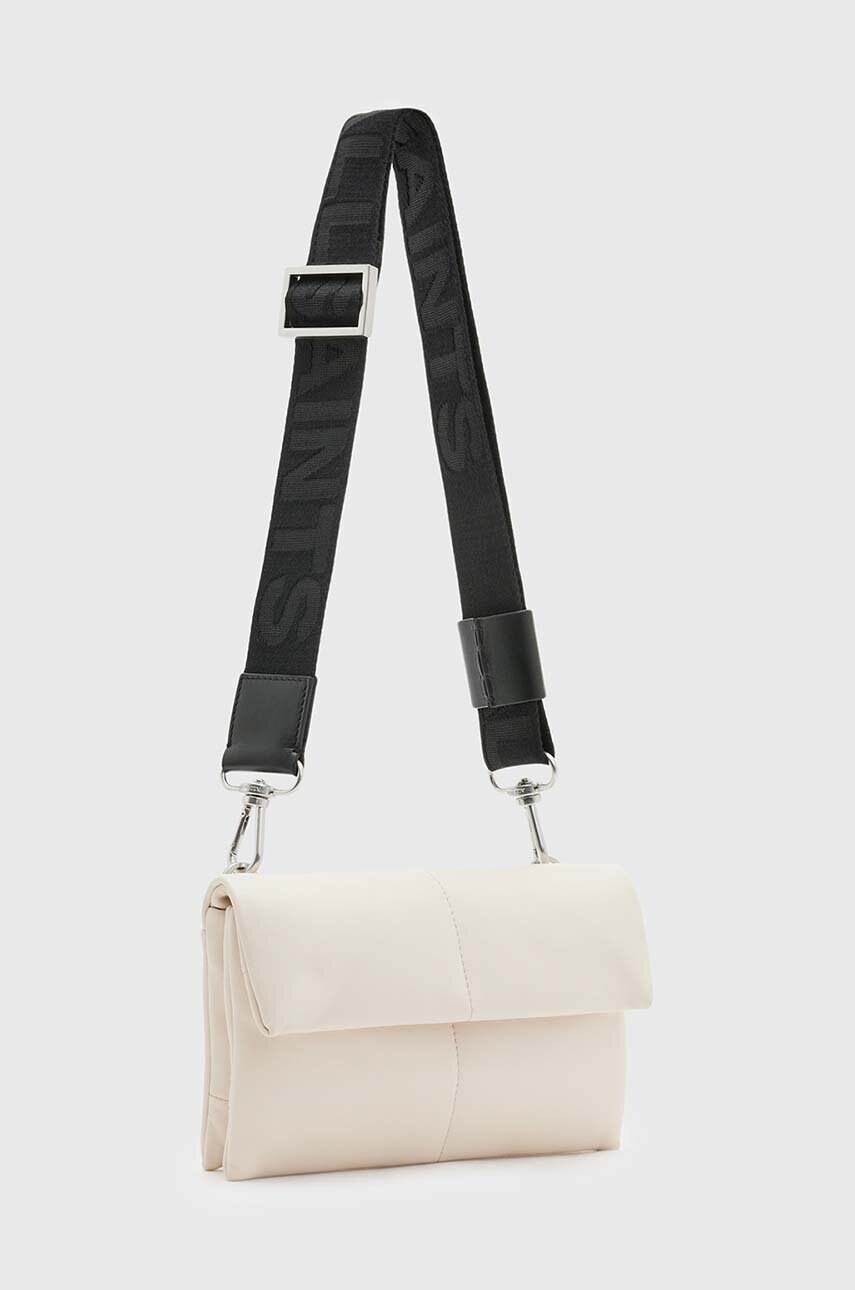 Шкіряна сумочка AllSaints колір коричневий