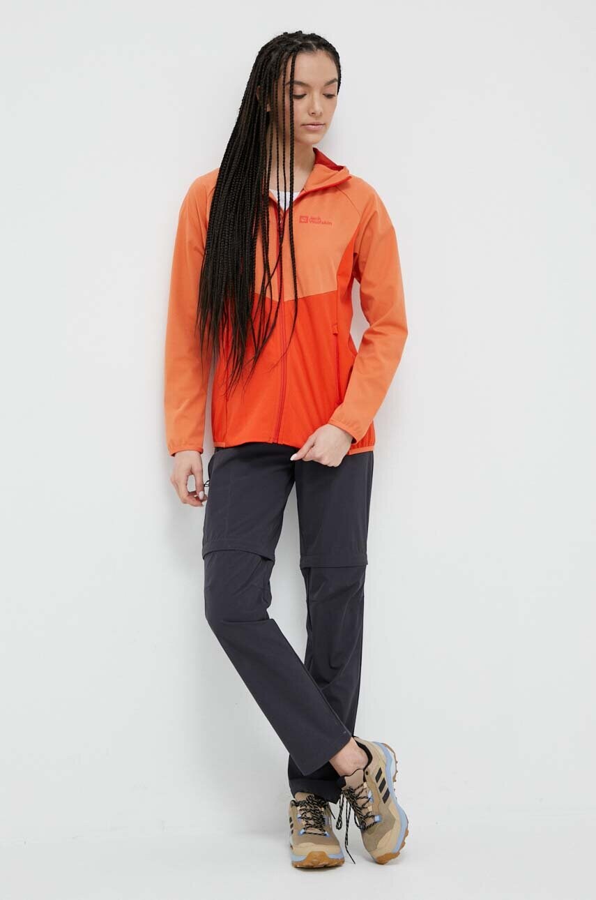 Куртка outdoor Jack Wolfskin Go Hike Softshell колір помаранчевий
