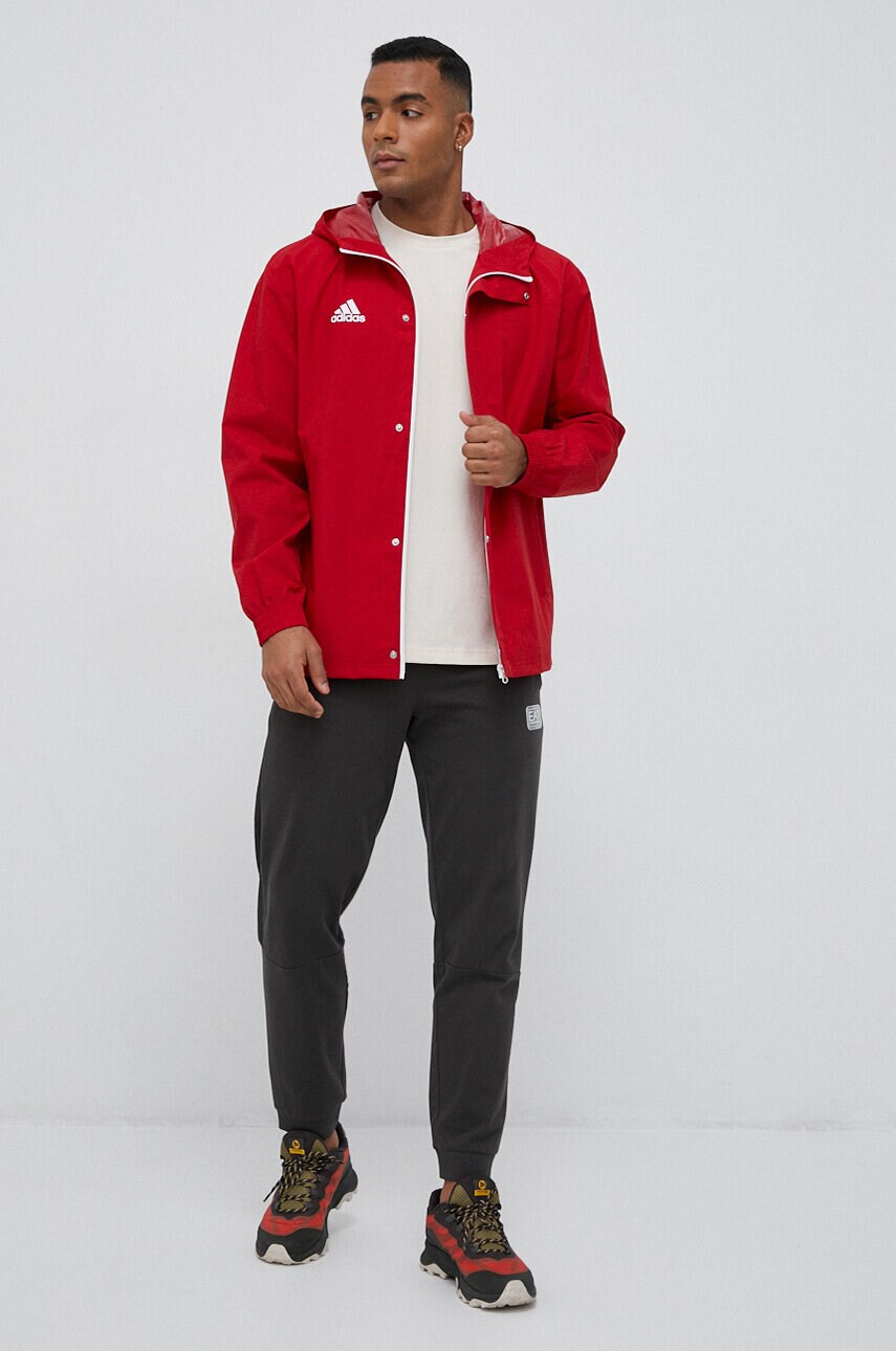 Вітровка adidas Performance Entrada 22 колір червоний перехідна