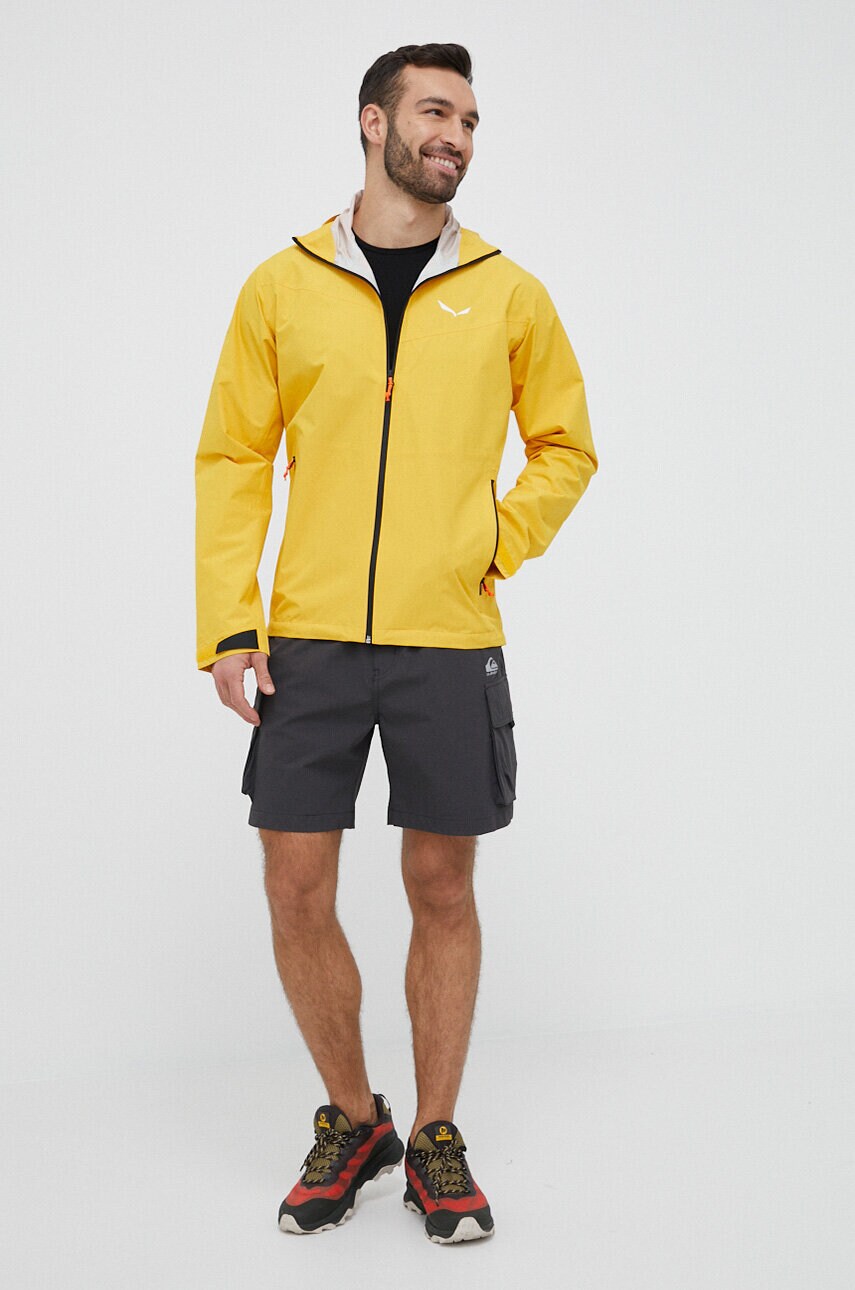 Куртка outdoor Salewa Puez Aqua 4 PTX 2.5L колір жовтий