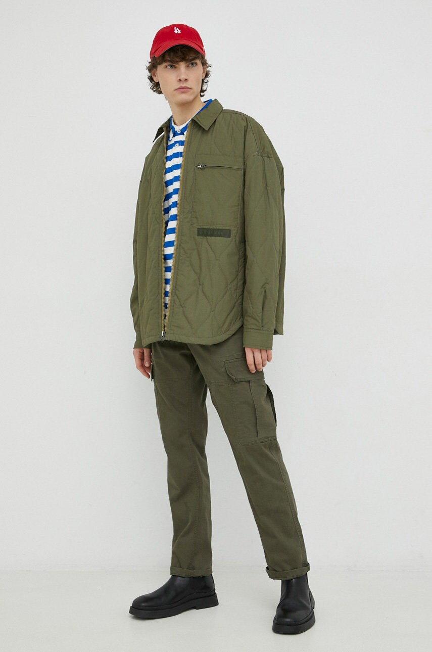 Куртка G-Star Raw чоловіча колір зелений перехідна oversize