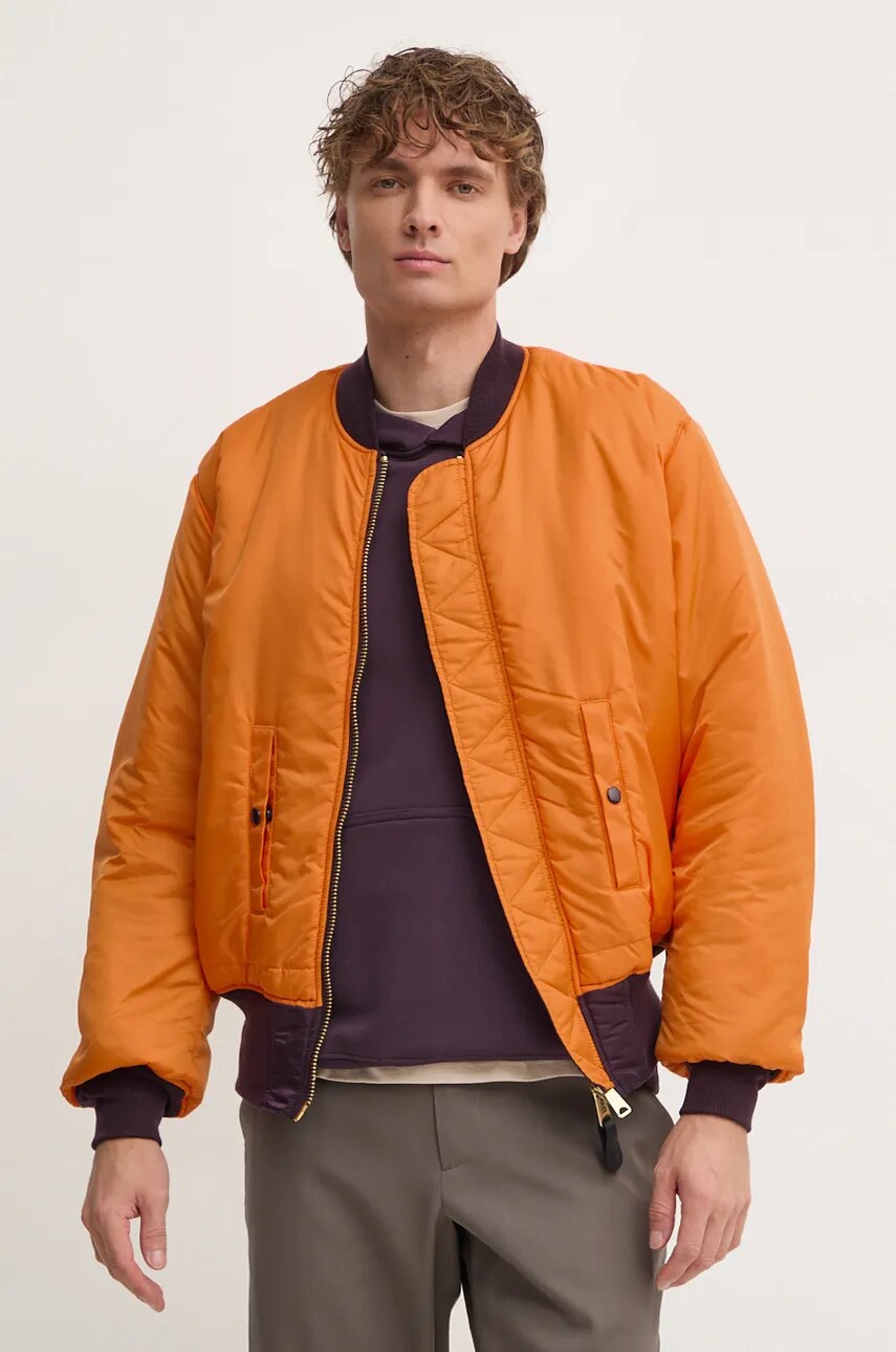 Куртка-бомбер Alpha Industries чоловічий колір фіолетовий зимова