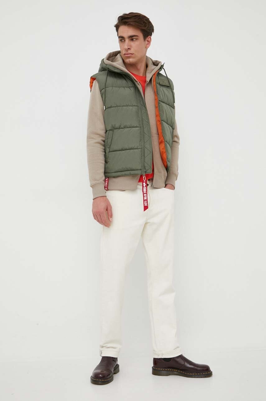 Безрукавка Alpha Industries чоловічий колір зелений зимовий 118110.01-SageGreen