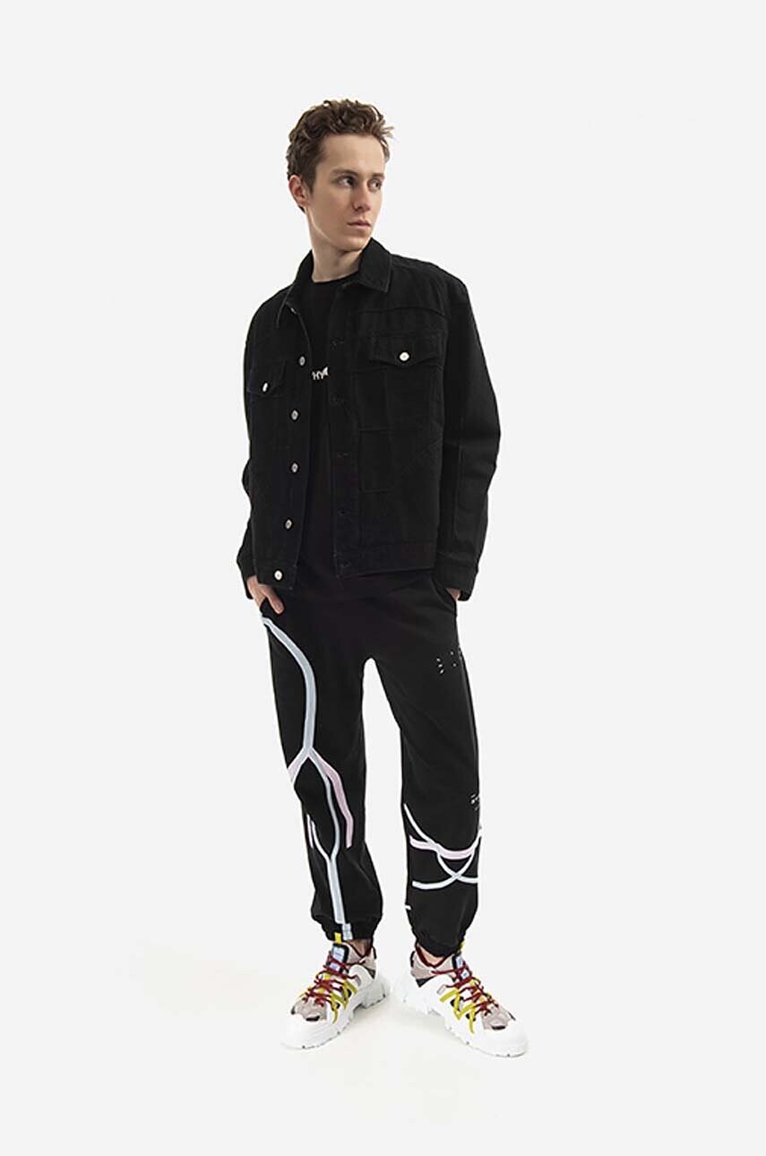 Джинсова куртка MCQ Muscle чоловіча колір чорний перехідна 677920RRR211000-BLACK