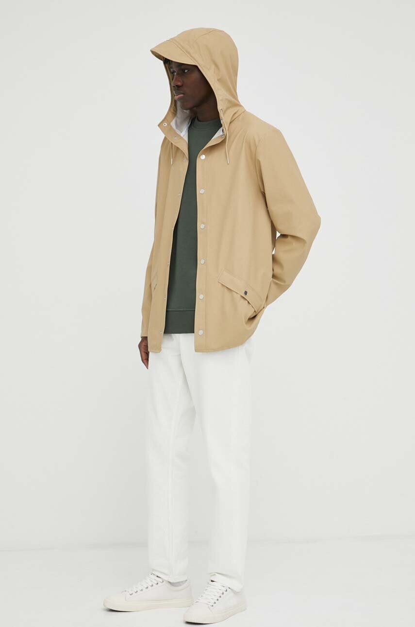 Дощовик Rains 12010 Jacket колір бежевий перехідна 12010.24-24Sand