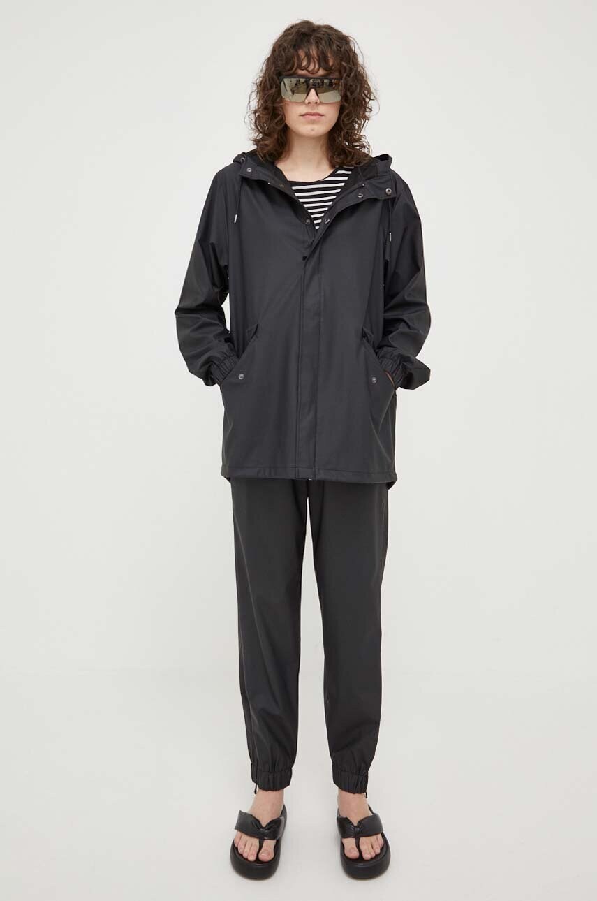 Протидощова куртка Rains 18010 Fishtail Jacket колір чорний перехідна 18010.01-01Black