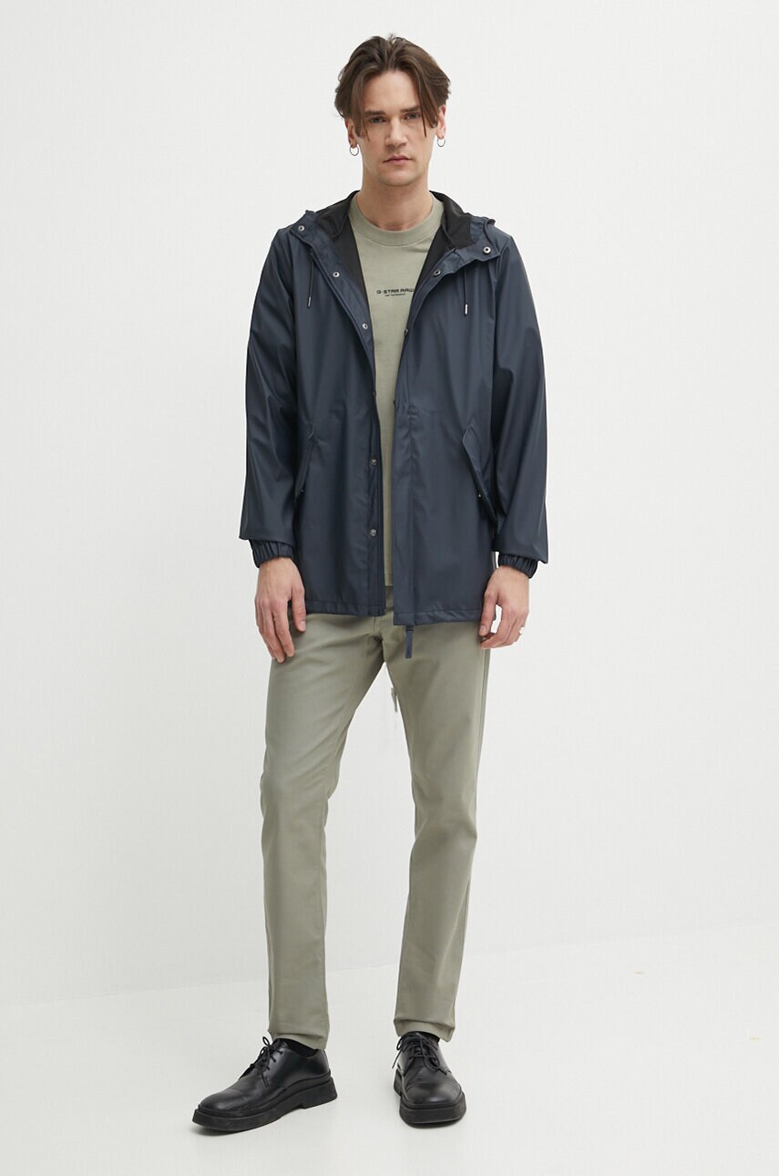 Куртка Rains 18010 Fishtail Jacket колір синій перехідна