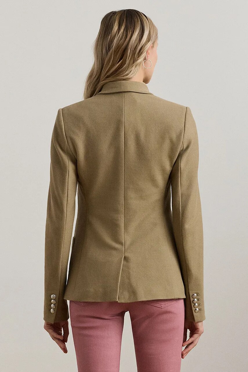 Піджак Lauren Ralph Lauren колір бежевий однобортний однотонний 200797305