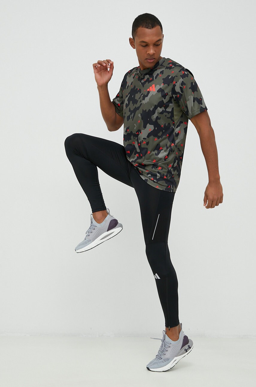 Легінси для бігу adidas Performance Own the Run чоловічі колір чорний однотонні
